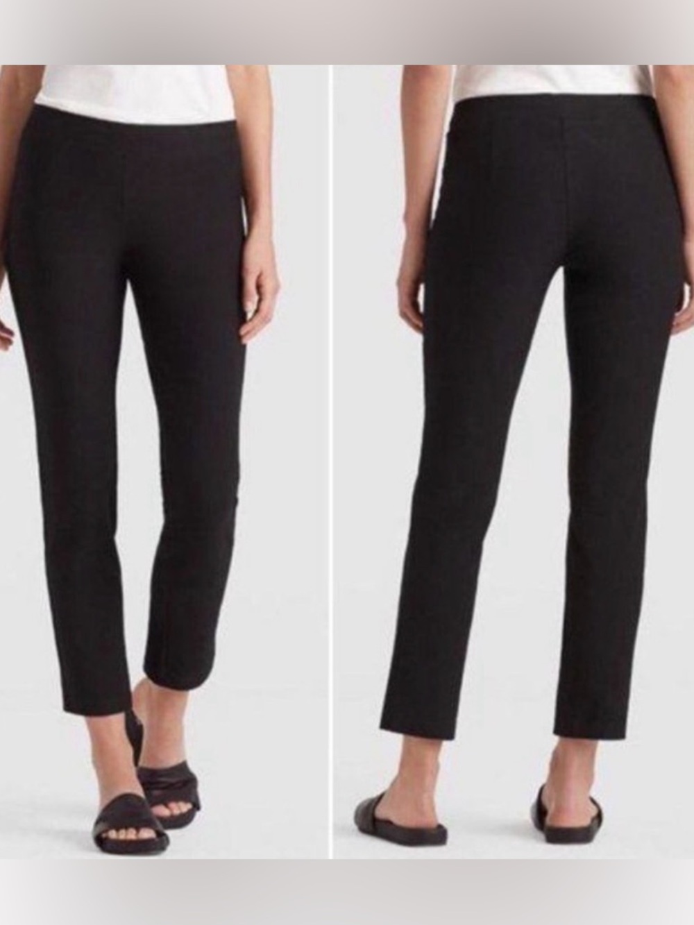 Eileen Fisher Stretch Crepe Slim Ankle Pants